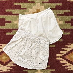 Nike White and Patterned Skorts